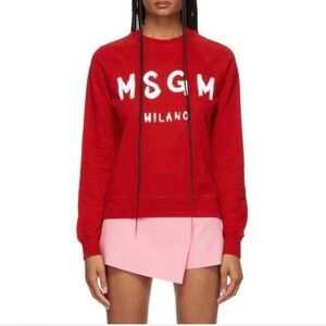 MSGM Italy Long sleeve graphic crewneck sweatshirt size medium